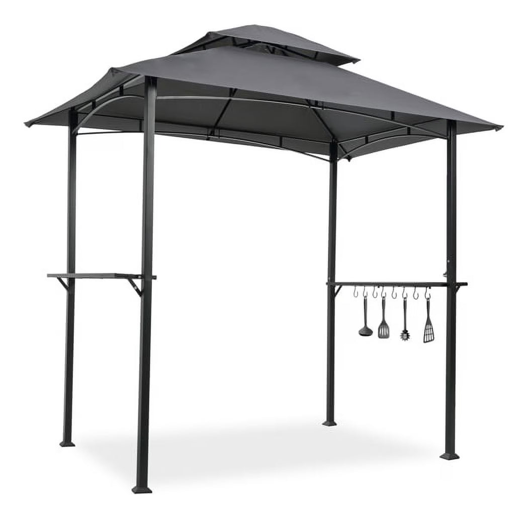 Grey Outdoor Grill Gazebo with Steel Frame Y367
