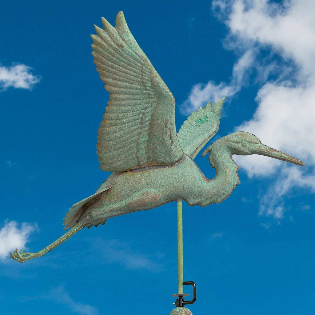 Verdigris Copper Heron Weathervane Y128913