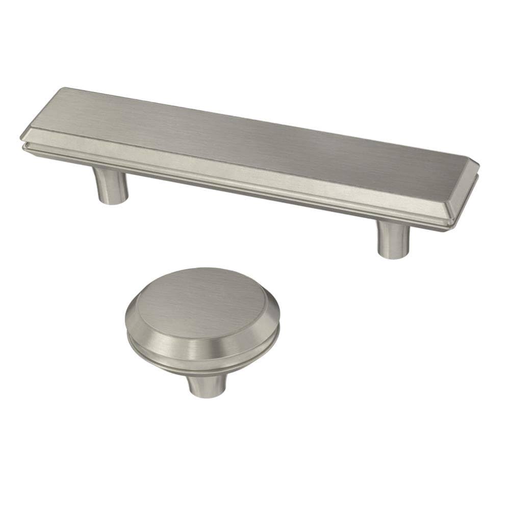 Satin Nickel Round Cabinet Knob 12-Pack Q333