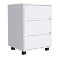 White 3-Drawer Mobile Filing Cabinet P14189