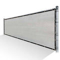 Grey Privacy Fence Screen HDPE Mesh Windscreen with Reinforced Grommets B795090