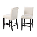 White Velvet Counter Chair Set of 2 B28607