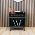 Dark Gray Turntable Media Console R361134