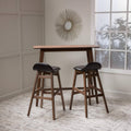 Brown Wood Bar Stool and Table Set C12519