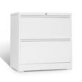 White 2 Drawer Folding Lateral File Cabinet B96505