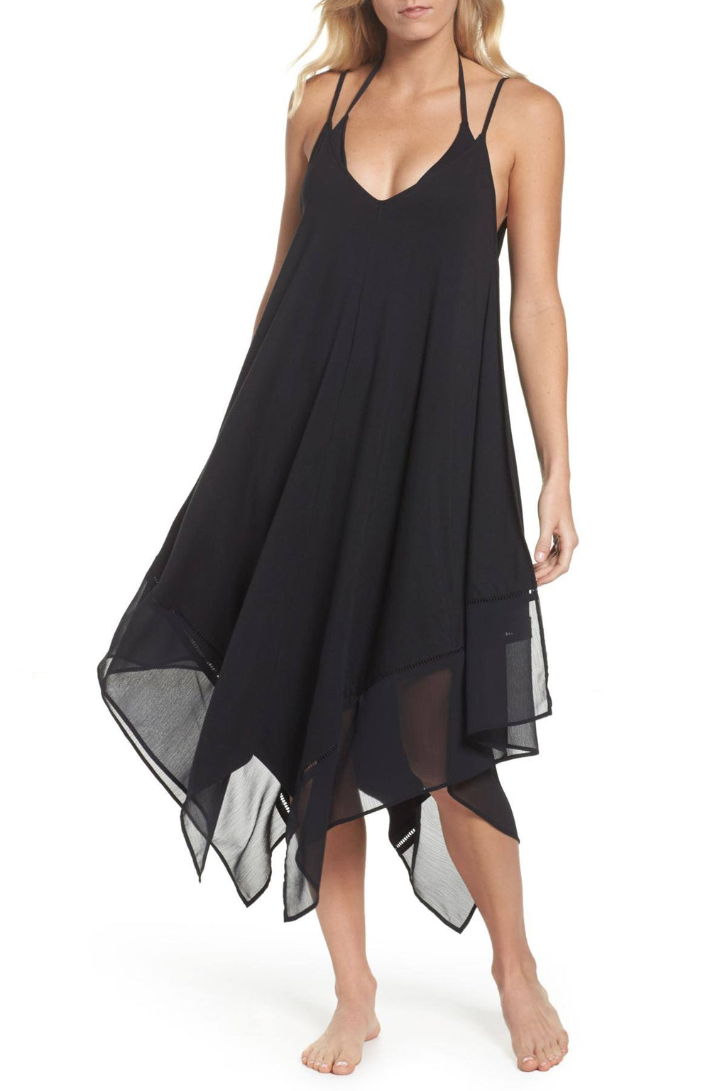 Blue Scarf Dress Swim Cover-Up A270