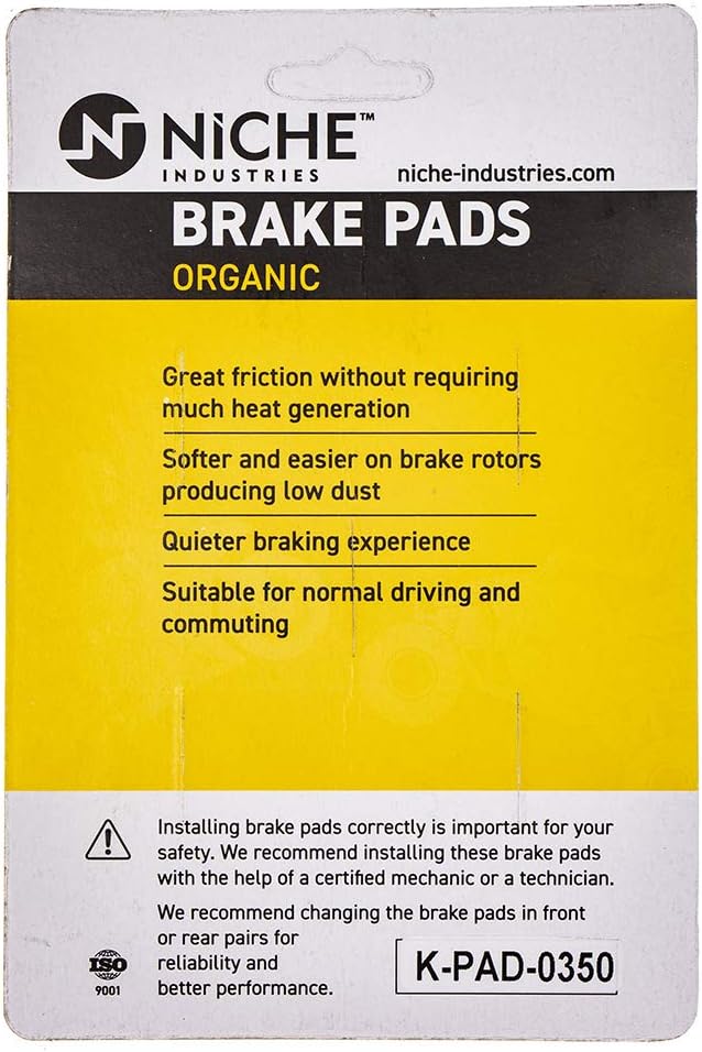 Brake Pad Set Organic Pack of 2 Y167