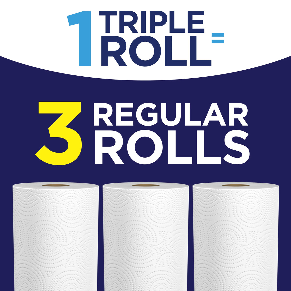 White 3 Triple Rolls Paper Towels D677269