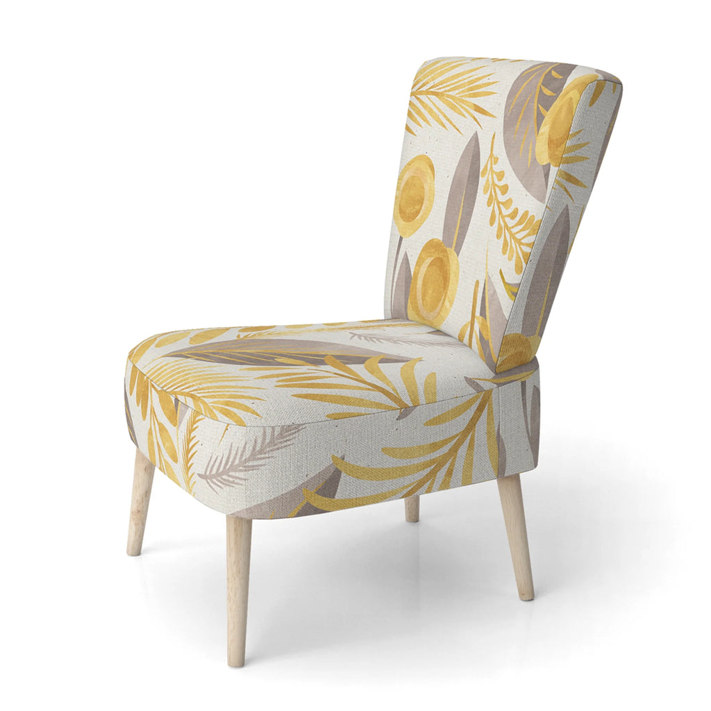 Upholstered Patterned Accent Chair and Arm Chair F949696