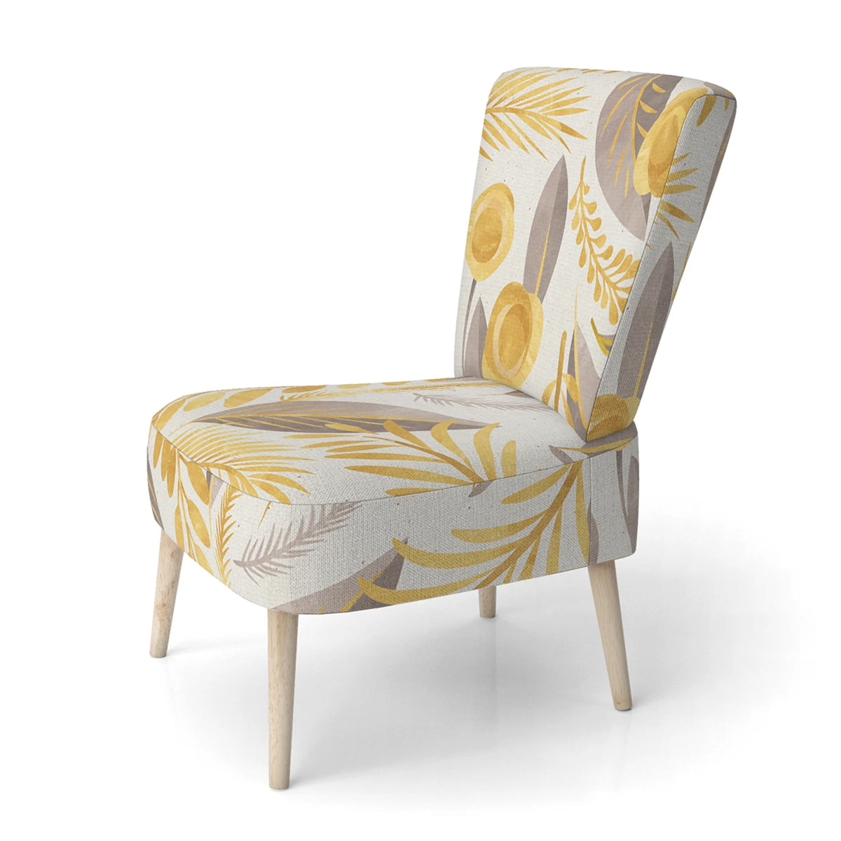 Upholstered Patterned Accent Chair and Arm Chair F949696