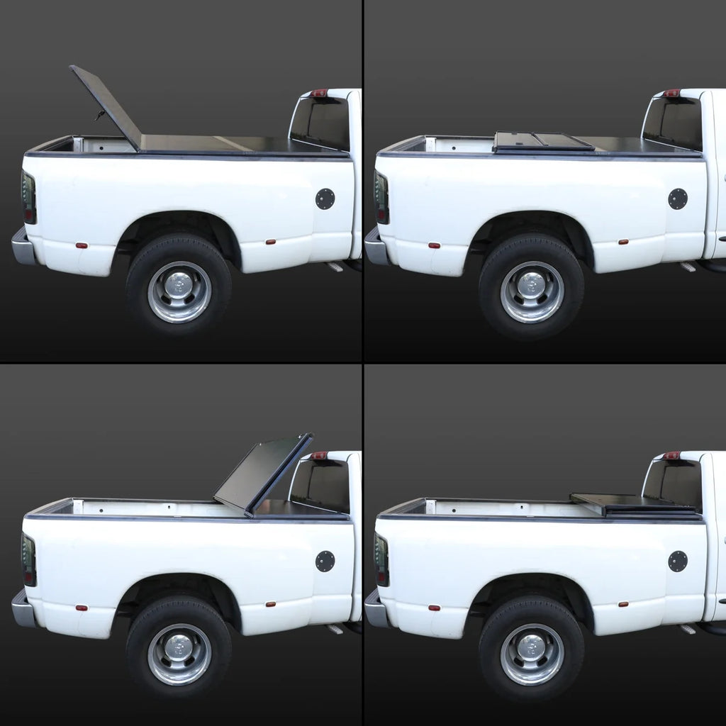 Hard Solid Tri-Fold Clamp-On Tonneau Cover for Truck 5'3" Bed P5306