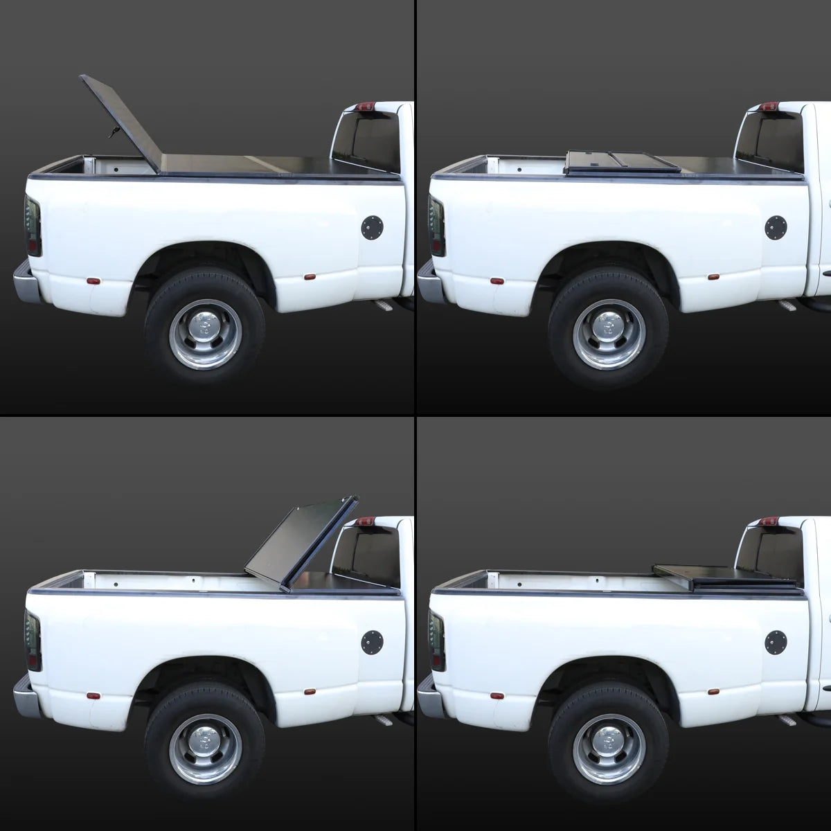 Hard Solid Tri-Fold Clamp-On Tonneau Cover for Truck 5'3" Bed P5306