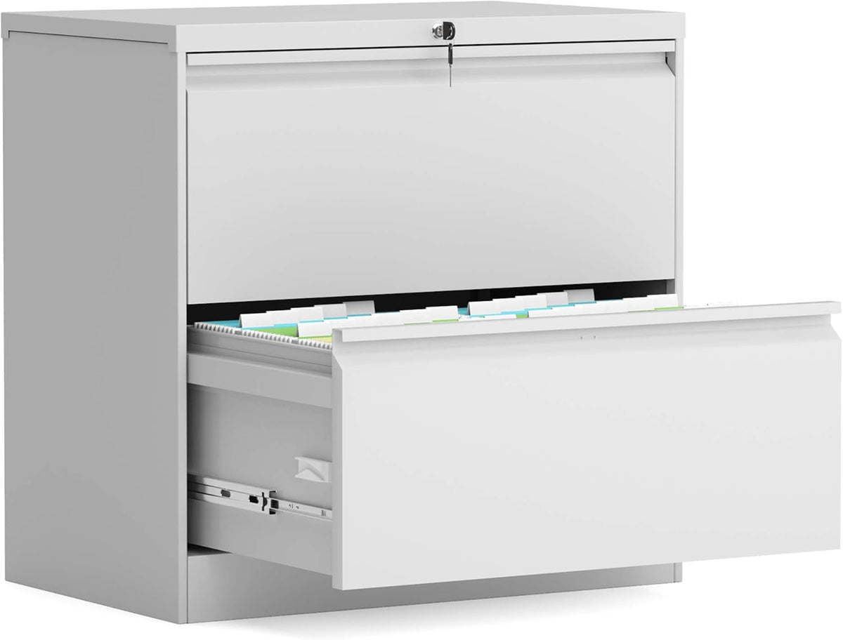 2 Drawer Metal Lateral File Cabinet with Lock F717
