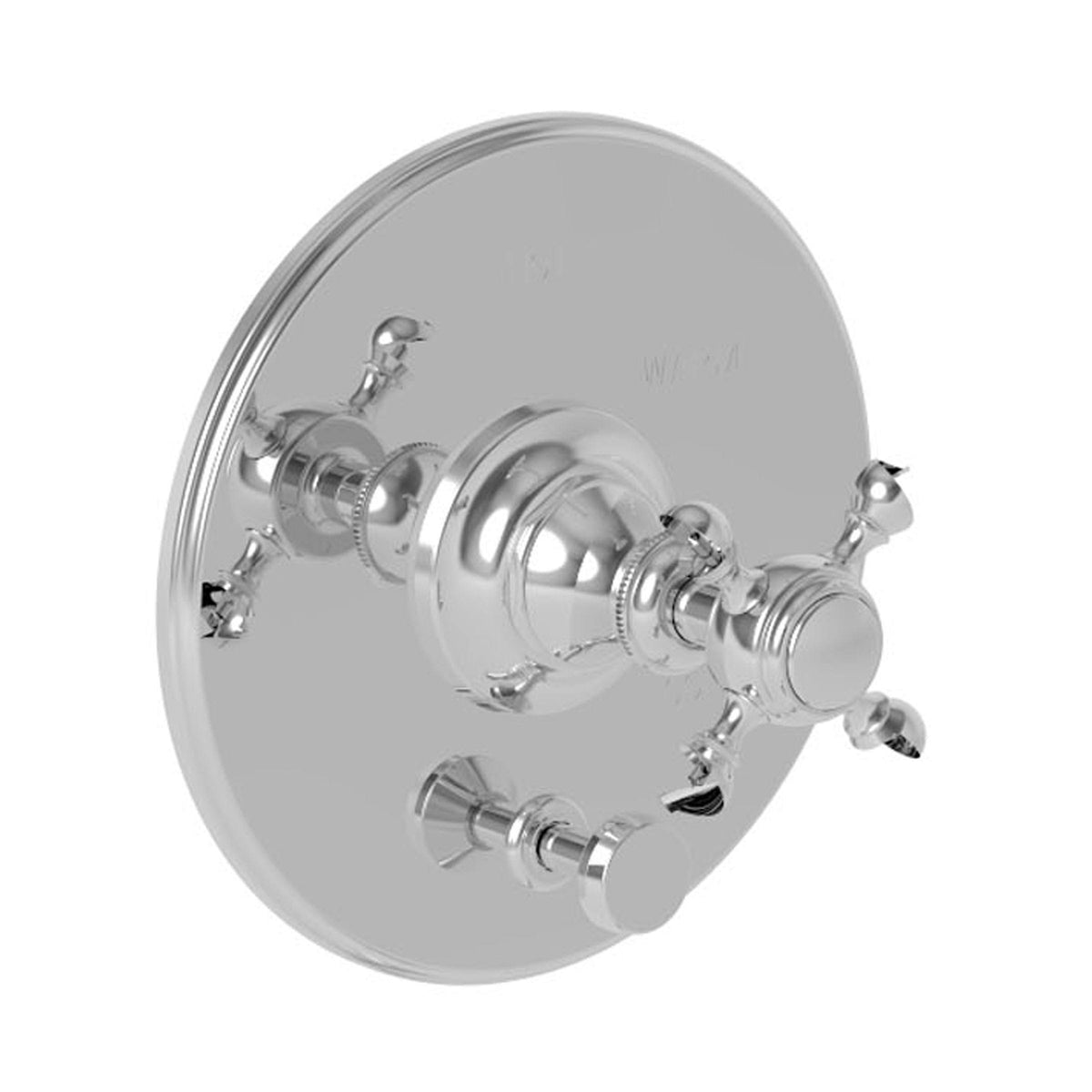 Balanced Pressure Tub & Shower Diverter Plate with Handle Satin Gold G914