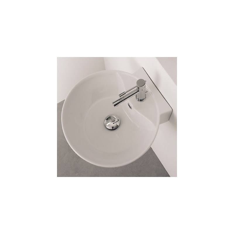 Ceramic Wall Mount Bathroom Sink with Overflow H31355