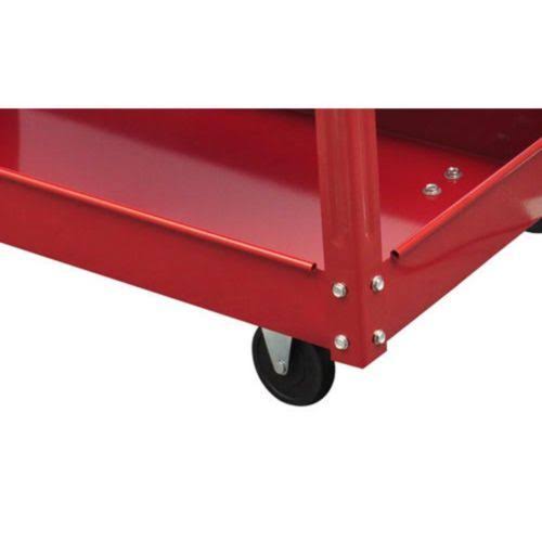Red 2 Shelves Tool Trolley Cart O826