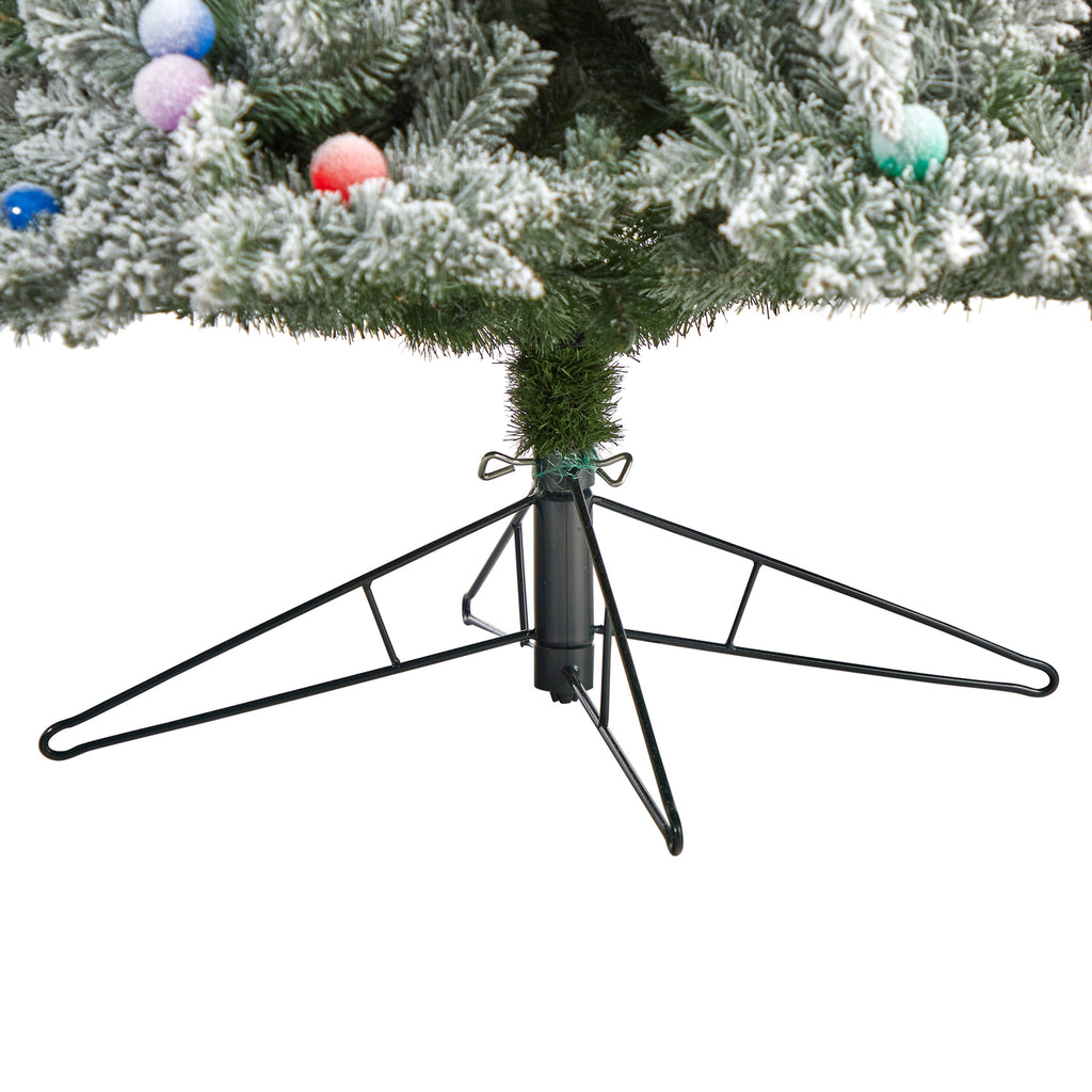 9.5Ft. Artificial Christmas Tree With 150 Multi Color Globe Bulbs And 2297 Bendable Branches F675850