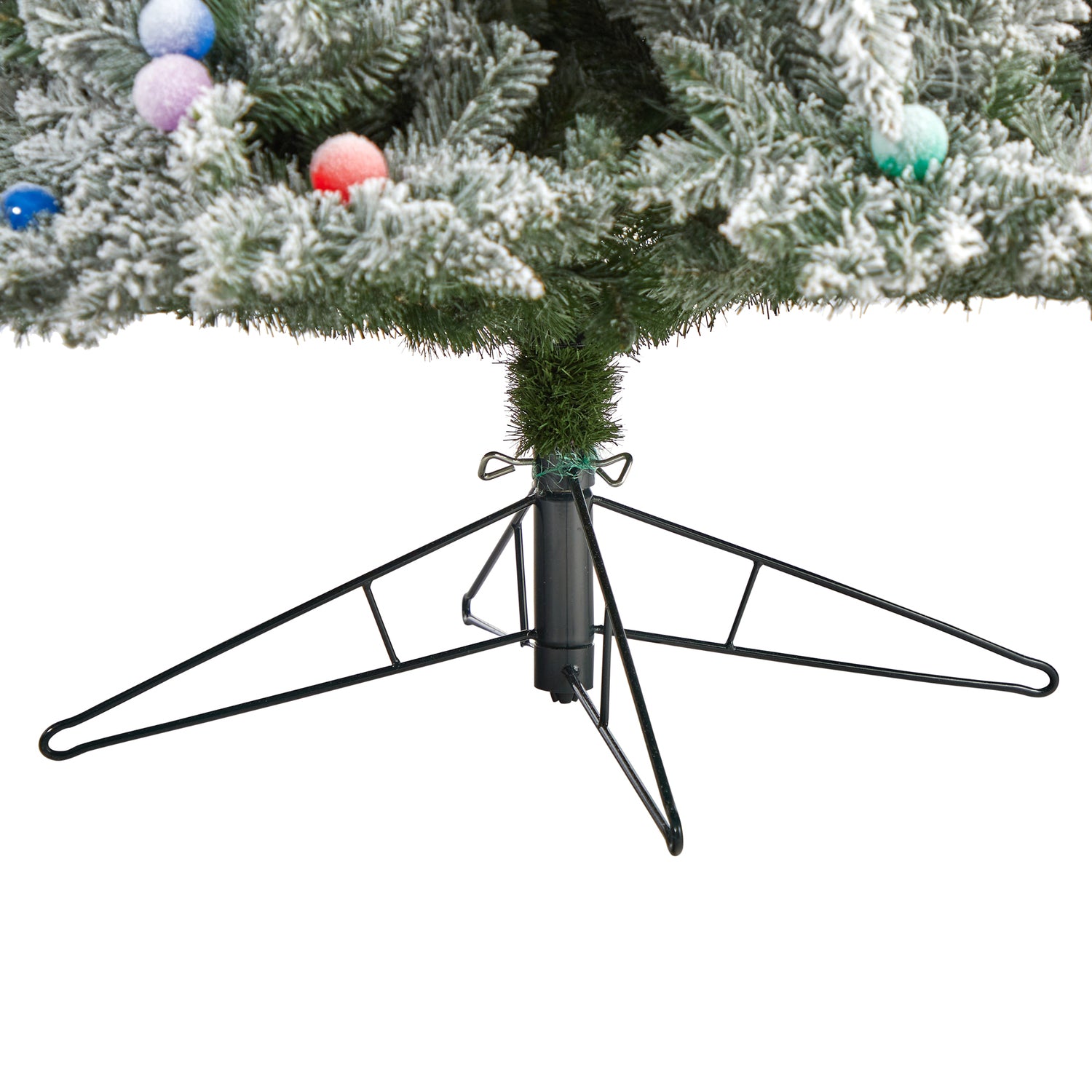 9.5Ft. Artificial Christmas Tree With 150 Multi Color Globe Bulbs And 2297 Bendable Branches F675850