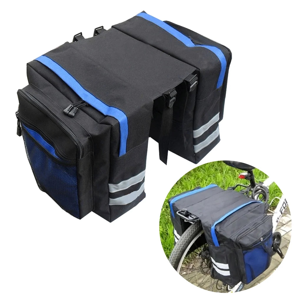 Blue Waterproof Cycling Rear Seat Bag Pannier L305