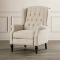 Light Beige Polyester Manual Recliner D431424