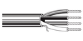 Unshielded Cable 4 Conductor 22AWG 500ft W749316