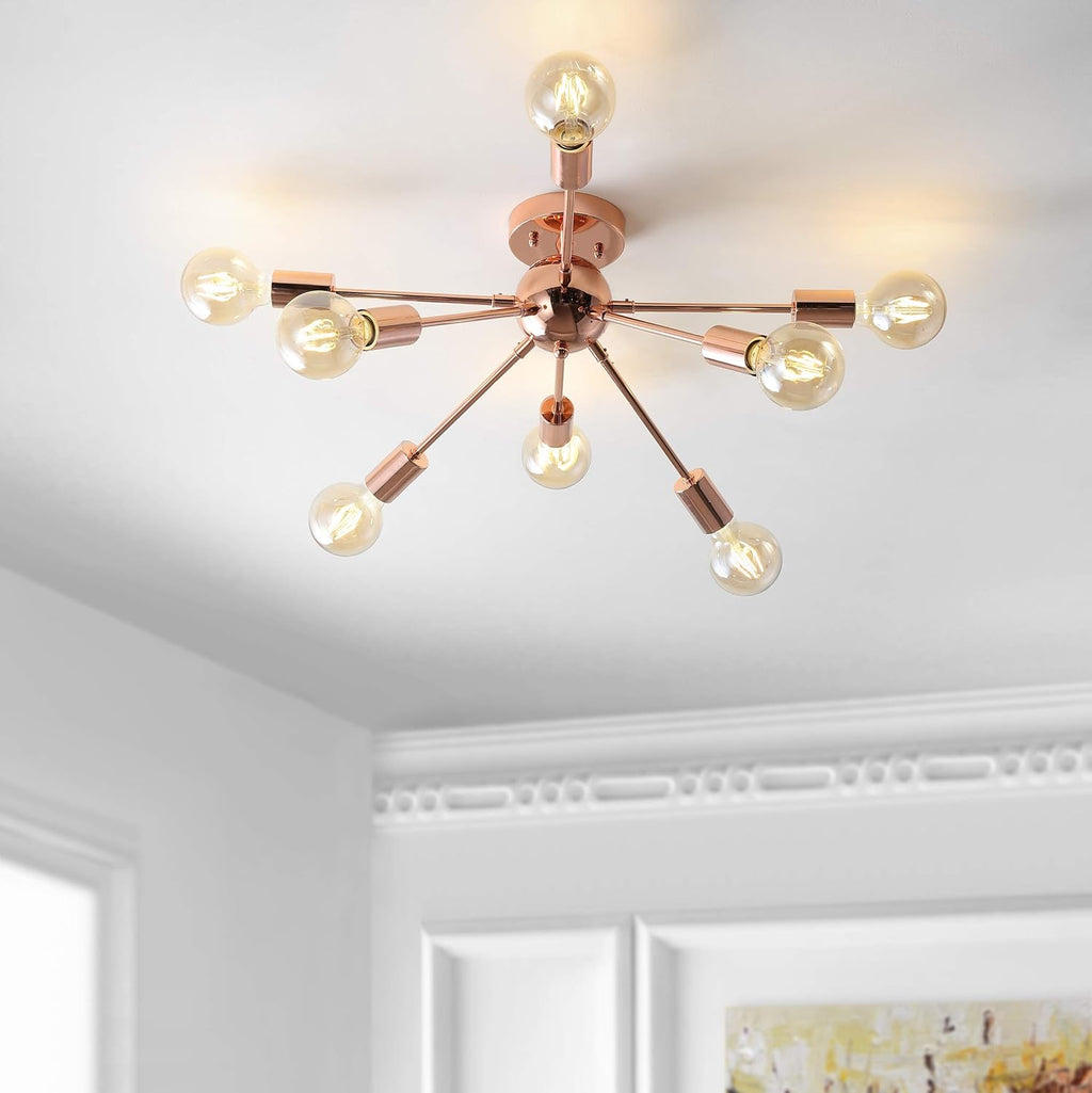 Copper 8-Light LED Flush Mount, Pack of 2 B39276