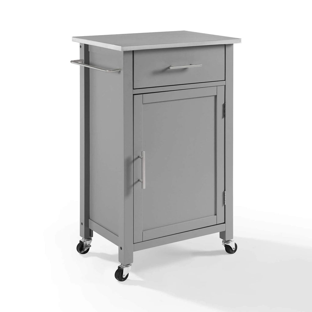 Gray Stainless Steel Top Kitchen Island Cart U5073