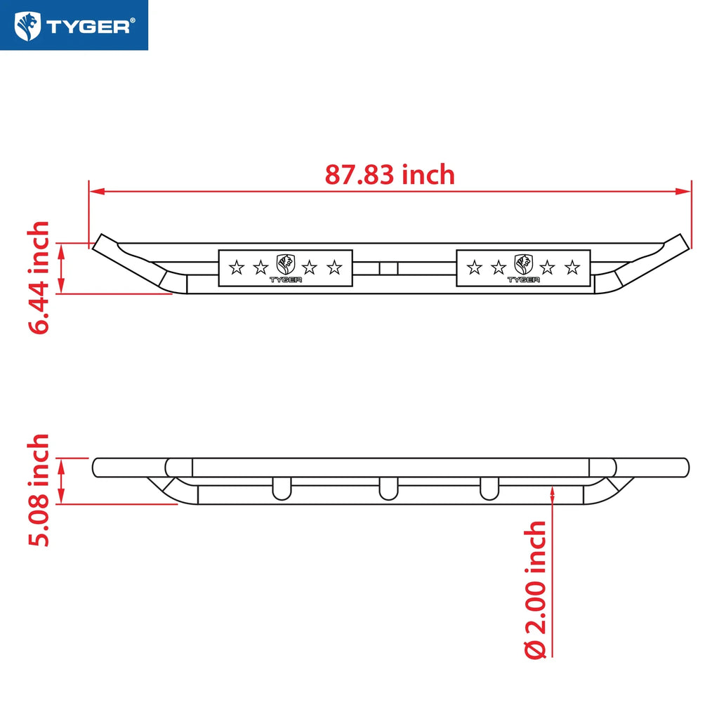 Side Step Rails Nerf Bars Running Boards D14880