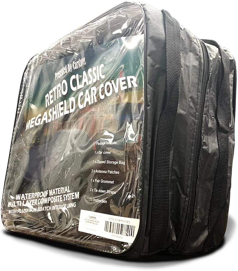 Retro Classic Heavy Duty All Weatherproof Waterproof Car Cover (Fit up to 225 inch Length) A1324