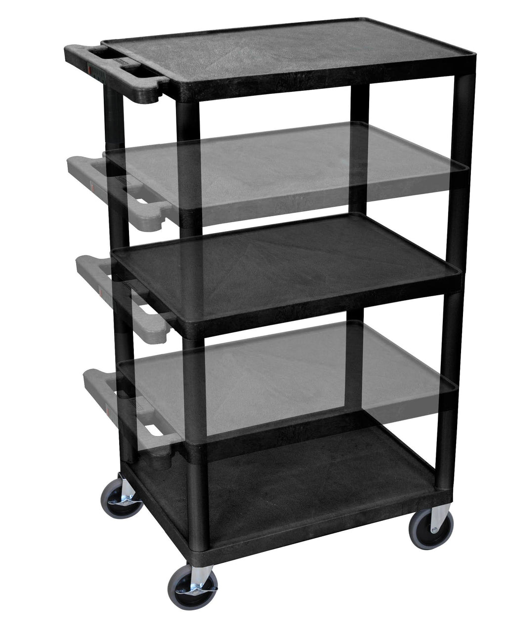 Black Electric Presentation Cart T7638