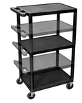 Black Electric Presentation Cart T7638