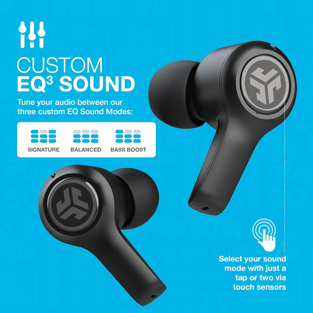 True Wireless Bluetooth Earbuds with Charging Case, Black, Bluetooth 5.0, Pack of 2 D47987