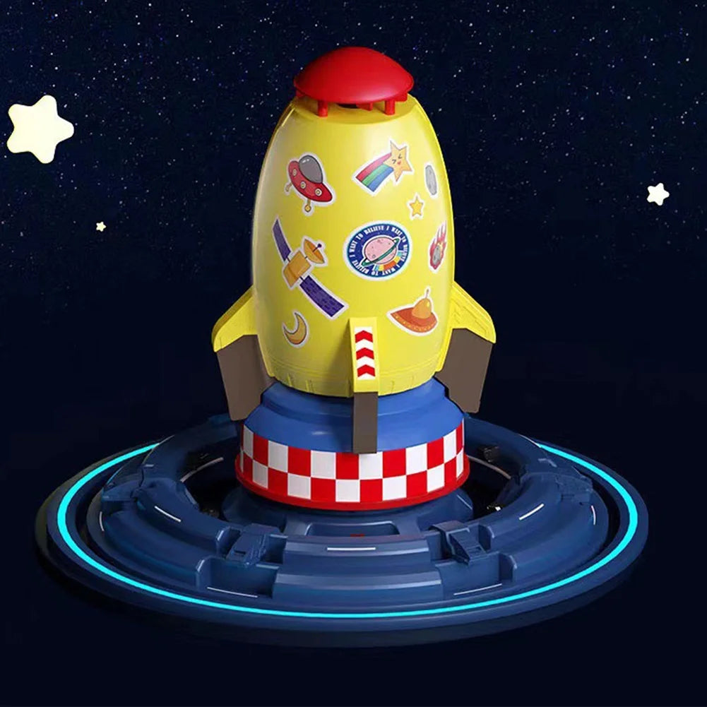 Yellow Plastic Rocket Sprinkler for Kids I2795