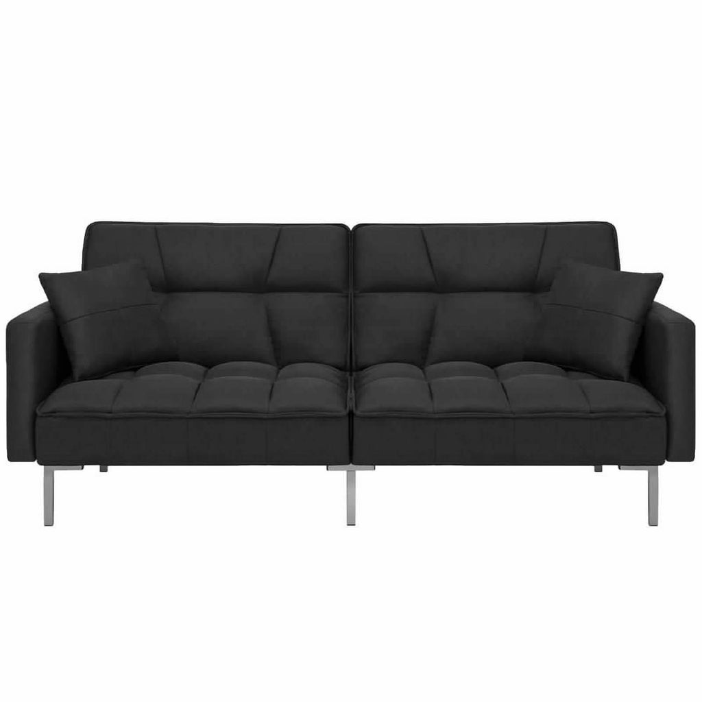 Fabric Convertible Sofa Gray U185308