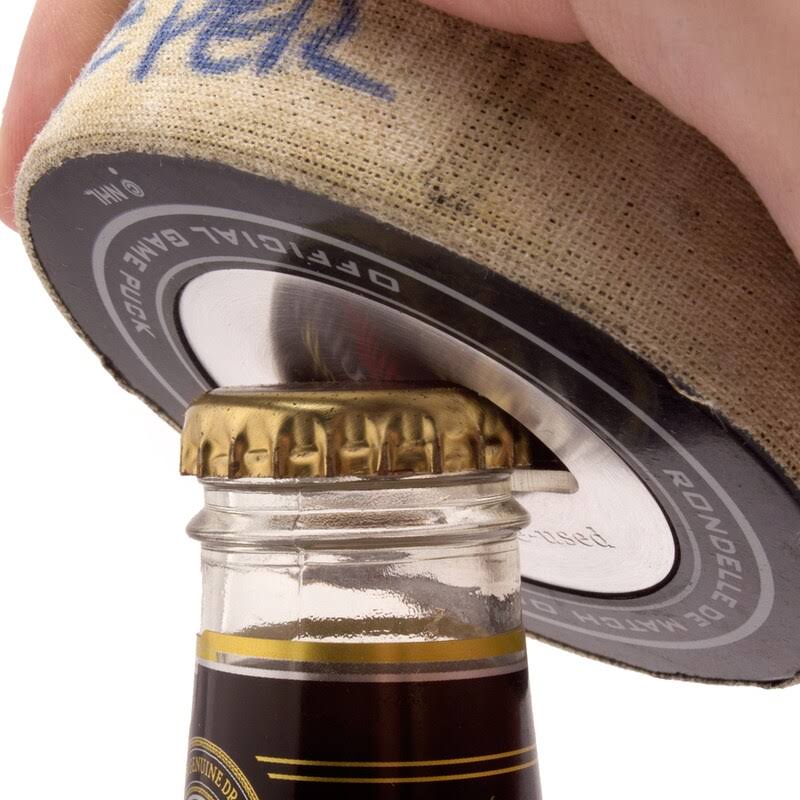 Game-Used Puck Bottle Opener T34024