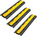 Rubber Cable Protector, 2 Channel Driveway Speed Bumps, Heavy-Duty Cord Cover N280
