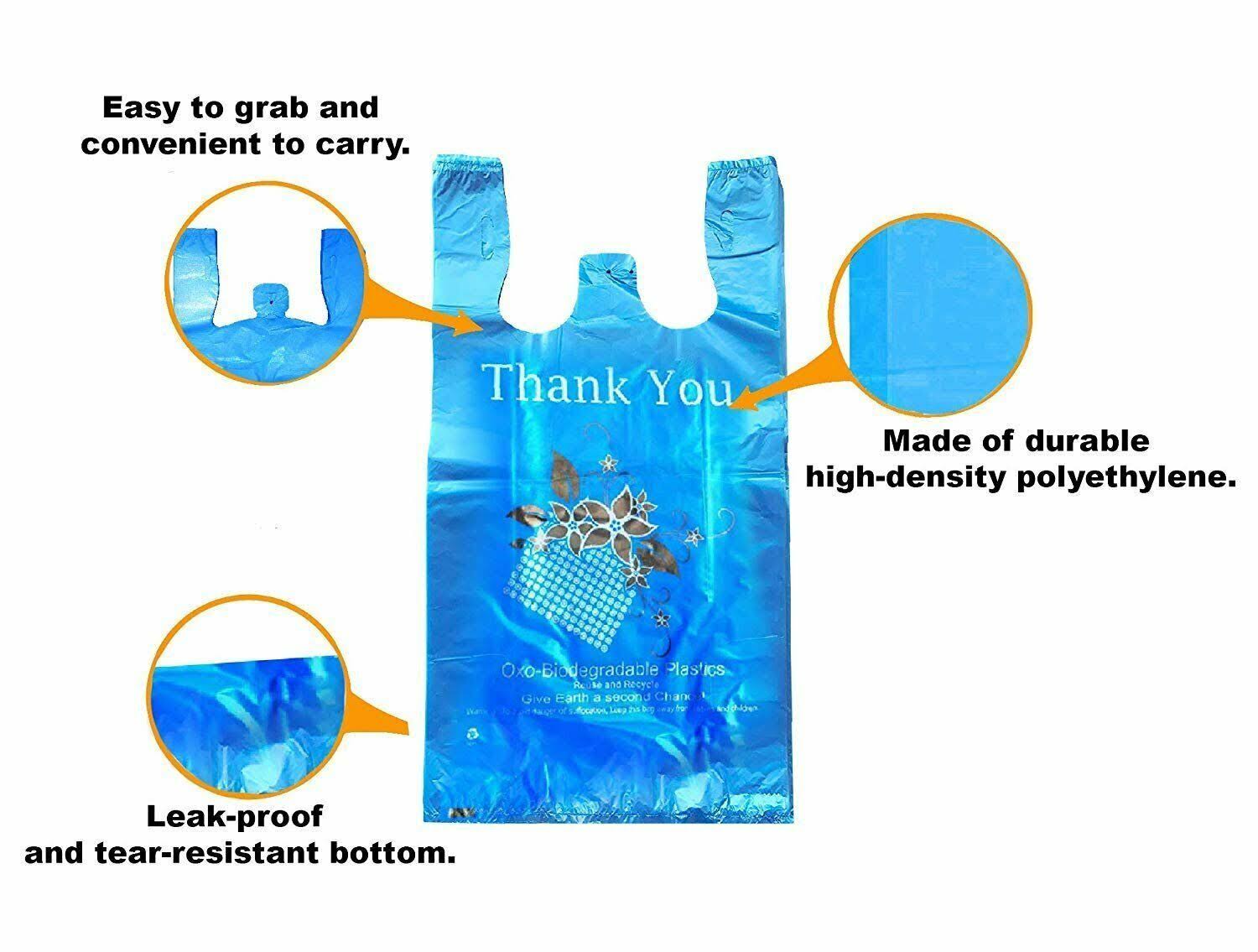 Blue Oxo-Biodegradable Plastic Bags 18x8x32 G831963