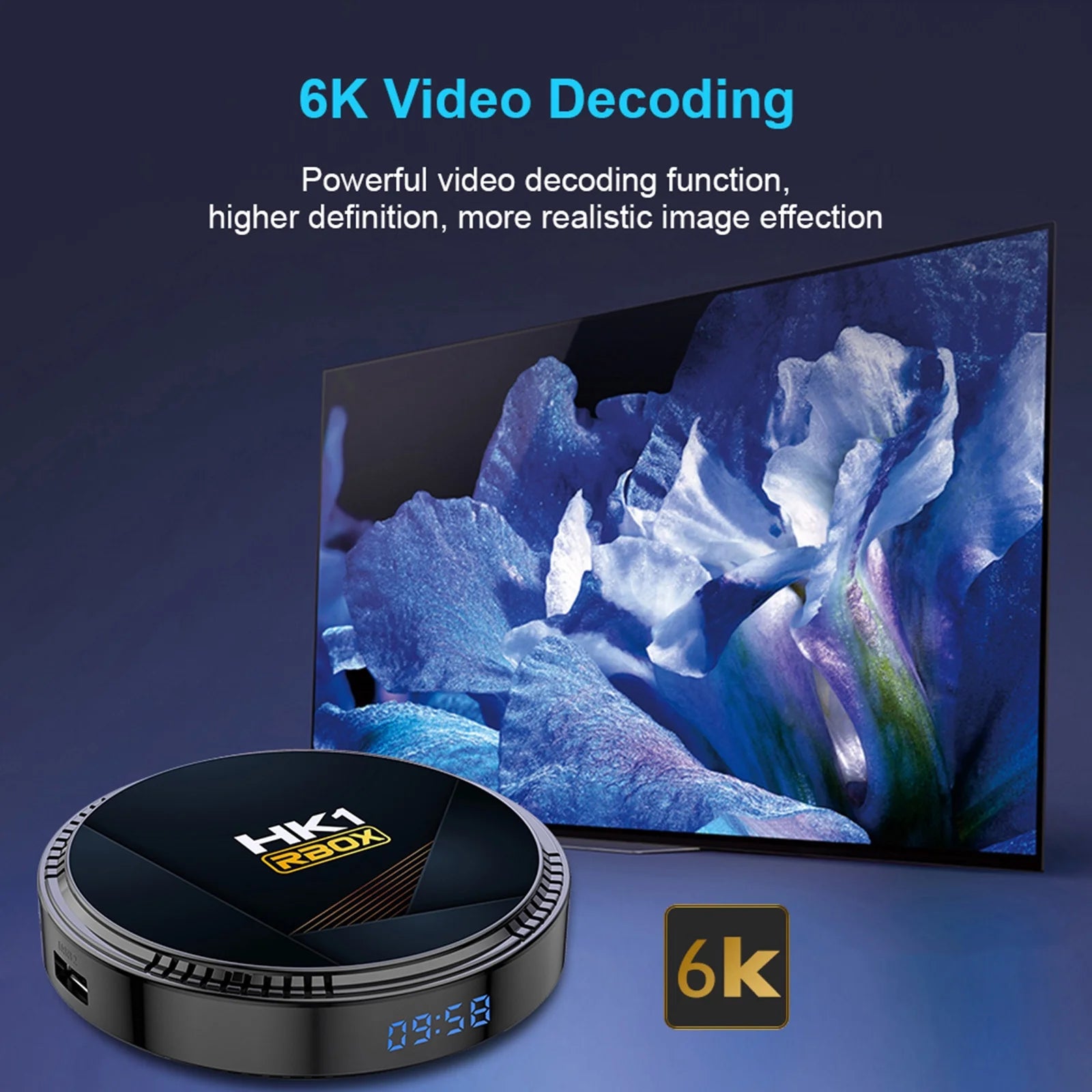 4K Smart TV Box with WiFi6 BT5.0 Y8272