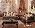 Cherry Finish Wood Sofa & Loveseat Set 2Pcs I557