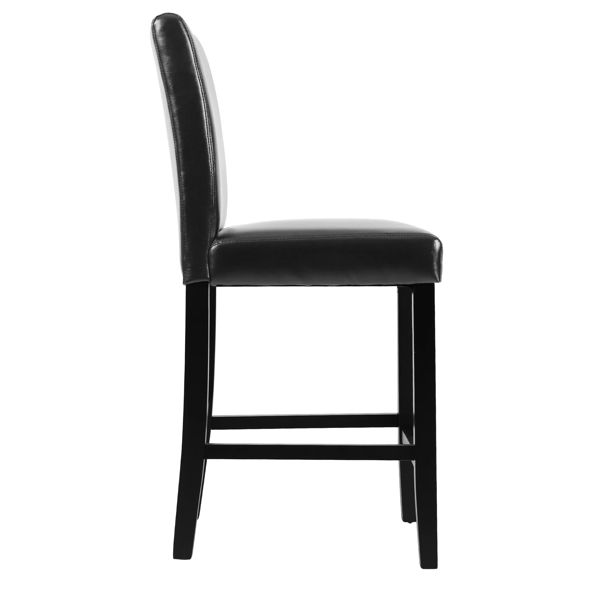 Black PU Leather Bar Stools, Set of 2 I19967