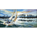 Sailboats Lake Martin Runner Mat, 28 x 58 in. T739