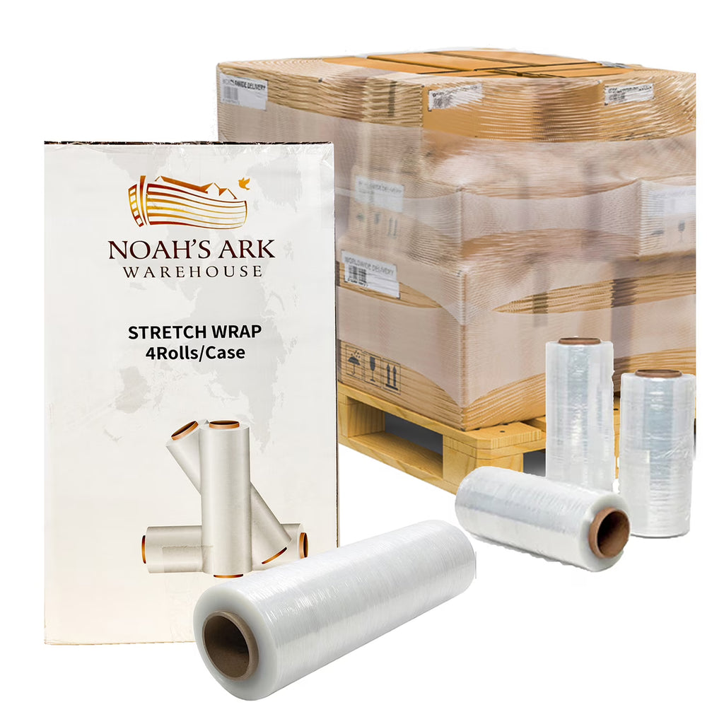 18" x 1500' Clear Cast Hand Stretch Film, 80 Gauge, 4 Rolls Z6018
