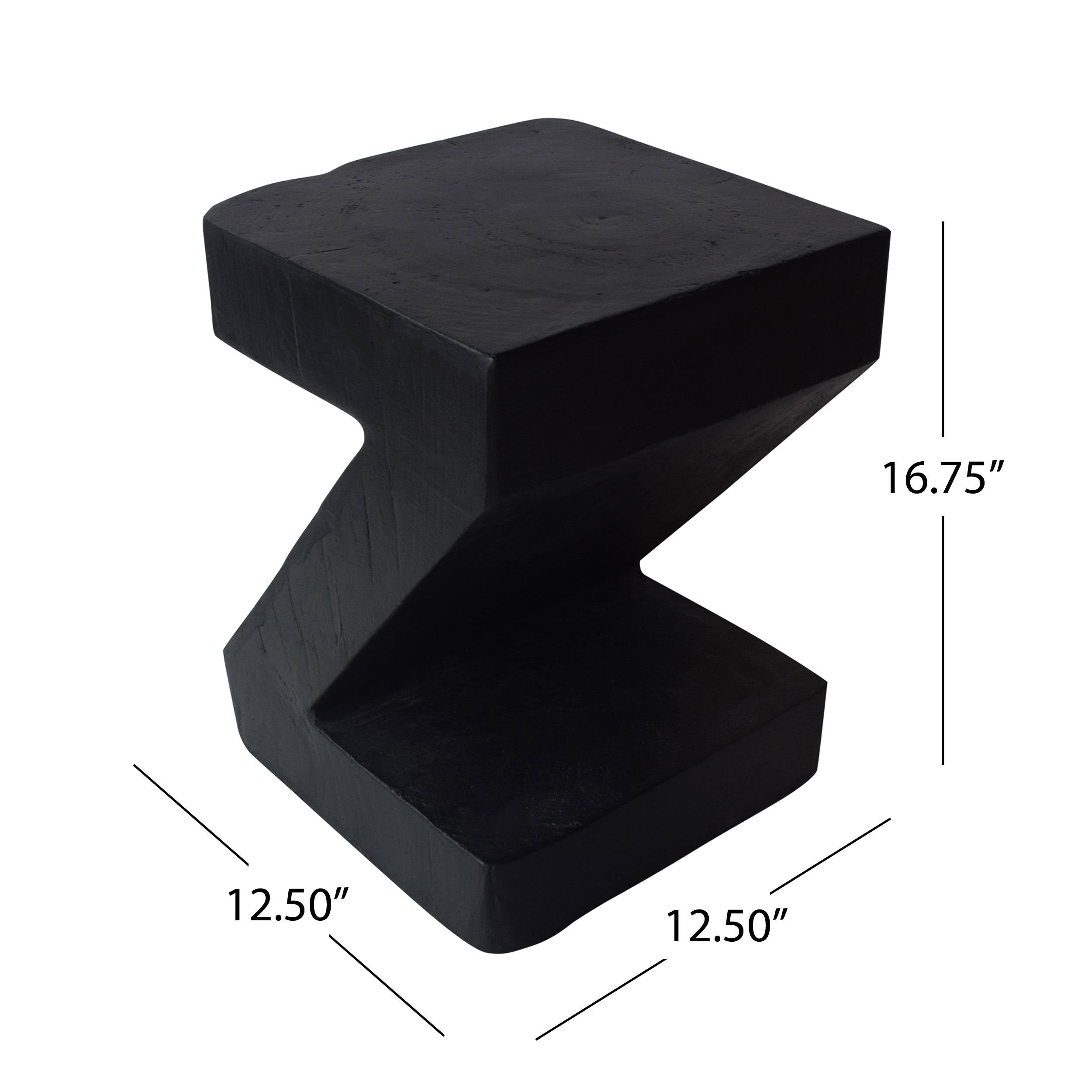 16 in. Light Gray Concrete Accent Table N12344