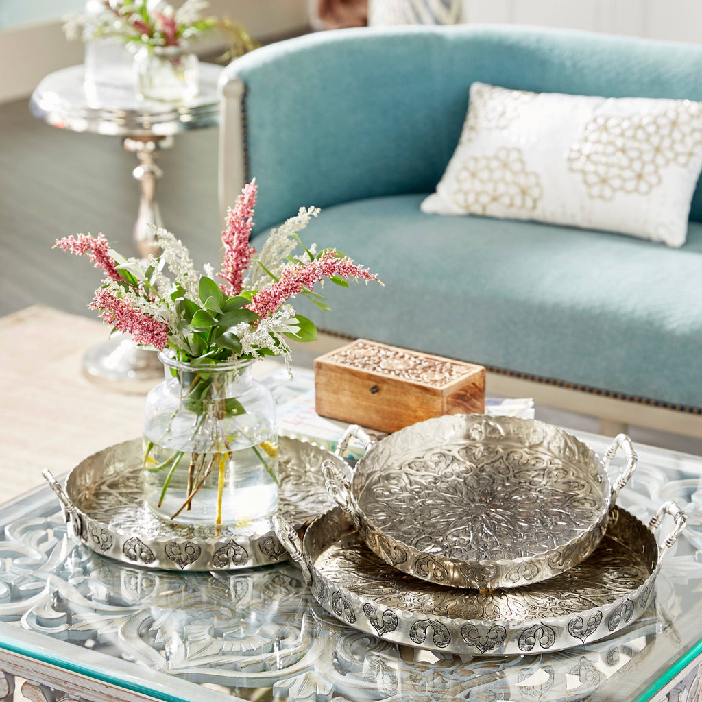 Silver Aluminum Tray (Set of 3) R897842