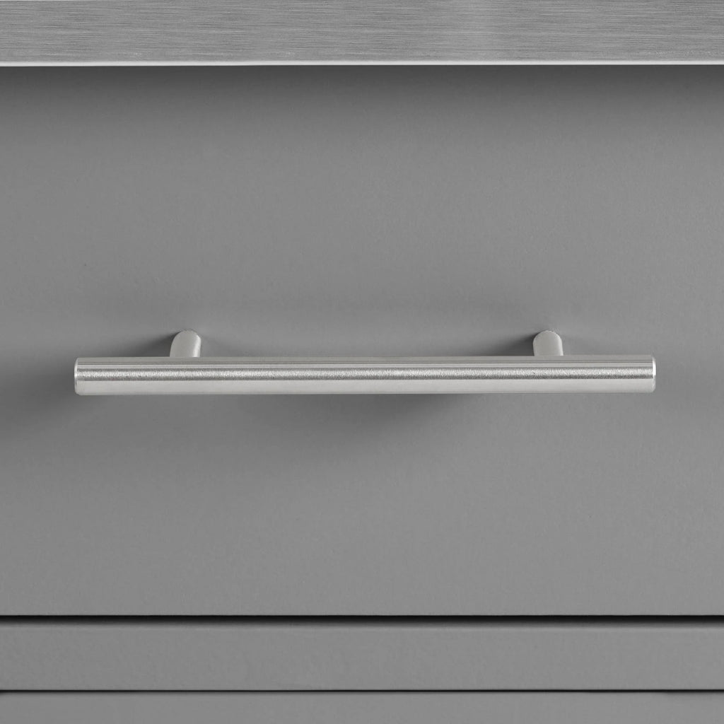 Gray Stainless Steel Top Kitchen Island Cart U5073