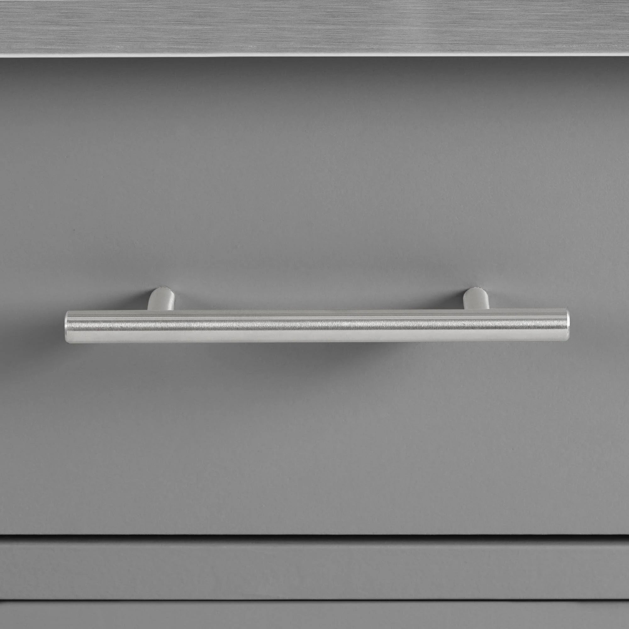Gray Stainless Steel Top Kitchen Island Cart U5073