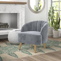 Velvet Pewter Barrel Chair H1403