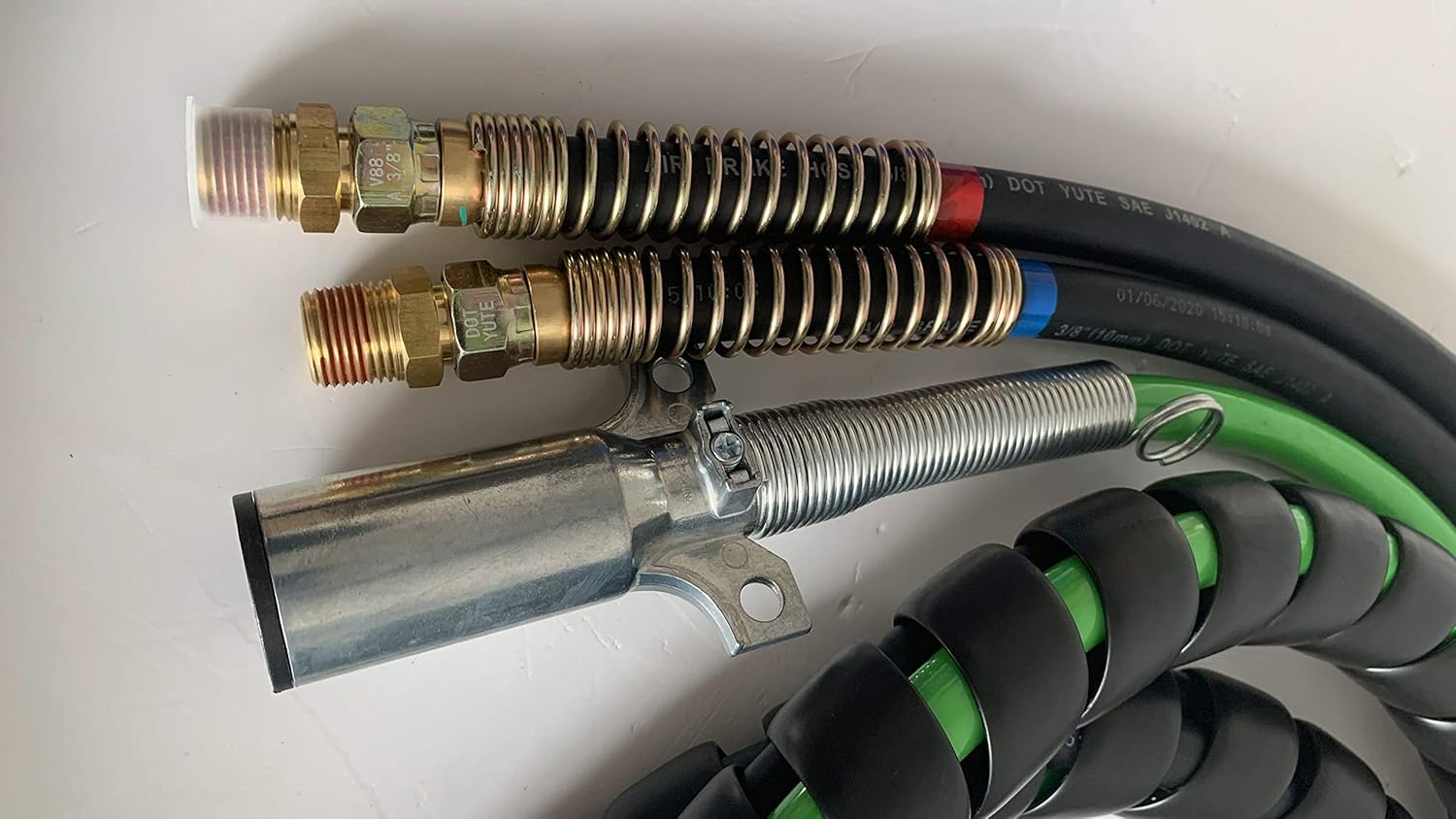 12 Ft 3-in-One Rubber Wrap Set Air Hose Electrical Cable Wrap J602