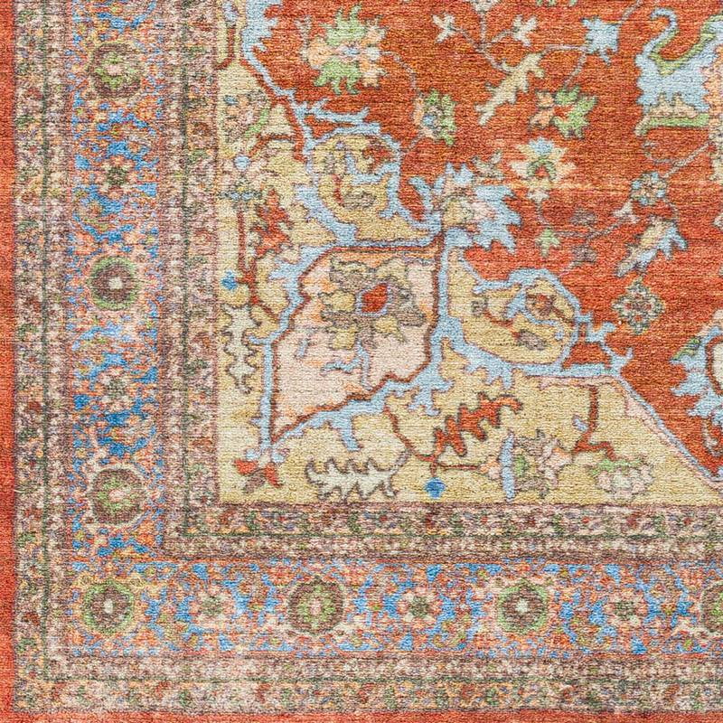 Burnt Orange Traditional Area Rug L9128