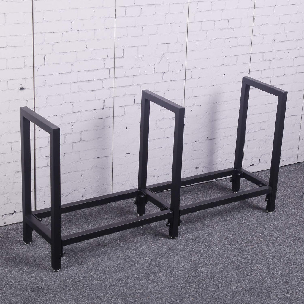 Black Steel Firewood Log Rack B708715